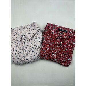 Straight Down Golf Polo Bundle Large Red Pink Inglewood Country Club Floral Sail
